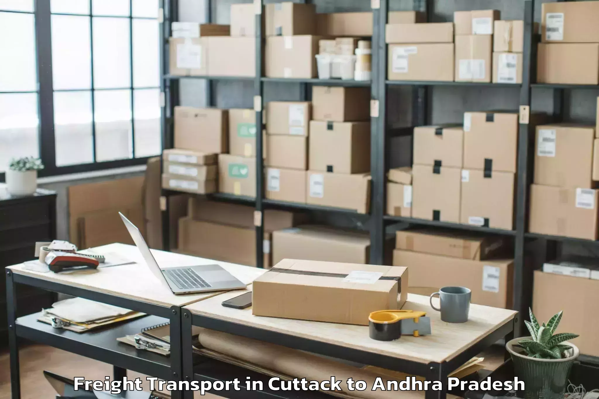 Book Cuttack to Pedakakani Freight Transport